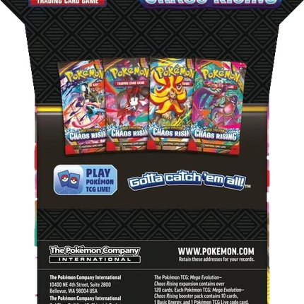Pokemon TCG - Mega Evolution - Chaos Rising (ME4) - Sleeved Booster Pack (Engelsk)